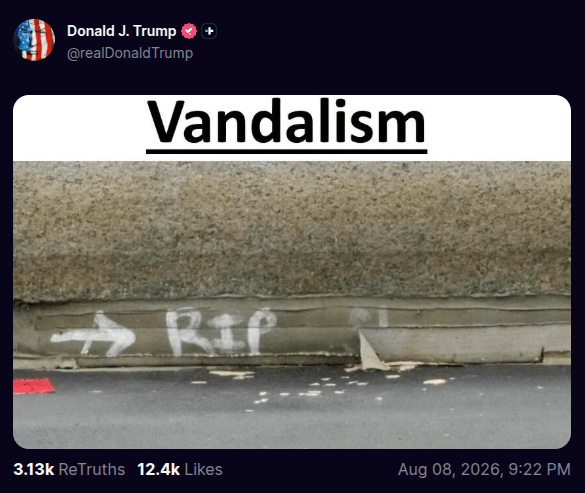 Trump Doubles Down On Conspiracy Theories After DOJ Drops Reflecting Pool Vandalism Charges